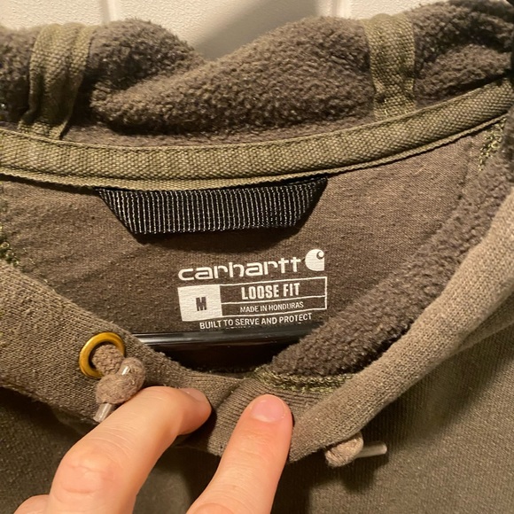 Green Carhartt hoodie size M - Picture 2 of 3